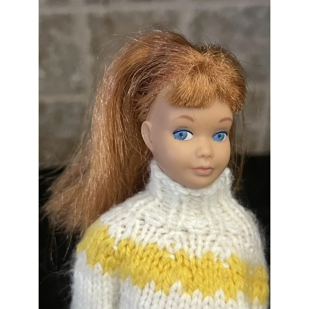 1963 Vintage Barbie's Sister‎ SKIPPER Doll RED Hair Japan foot stamp